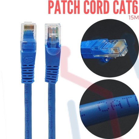Patch Cord CAT6 Azul 15Mt