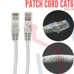 Patch Cord CAT6 Gris 3.6Mt