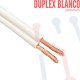 Cable Duplex AWG 2*16 Blanco X Metro