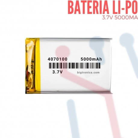 Batería LI-PO 3.7V 5000mA (4070100)