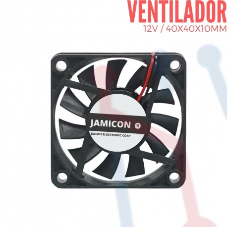 Ventilador 12V 40x40x10mm Jamicon