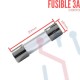 Fusible Corto en Vidrio 20x5mm 3A