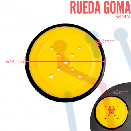 Rueda de Goma de 38mm