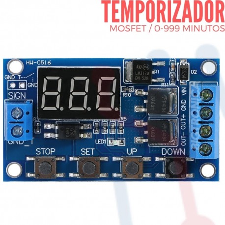 Temporizador Mosfet 0-999 Minutos