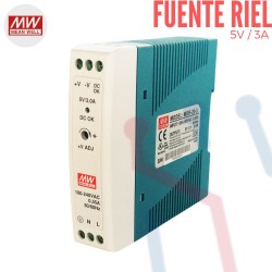 Fuente Riel 5V 3A Mean Well