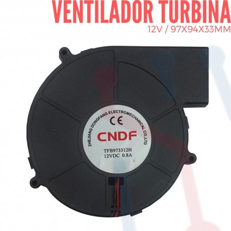 Ventilador Turbina 12V 97X94X33MM