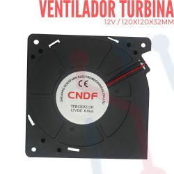 Ventilador Turbina 12V 120X120X32MM