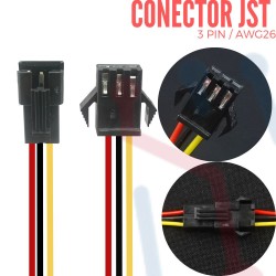 Conector JST Aéreo 3PIN AWG26