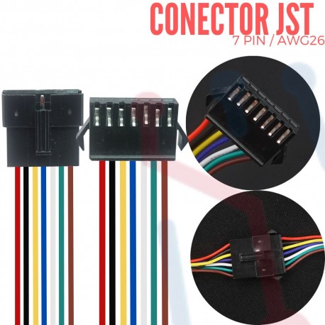 Conector JST Aéreo 7PIN AWG26 