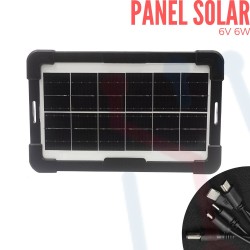 Panel Solar con Cable Pulpo 6V 1A