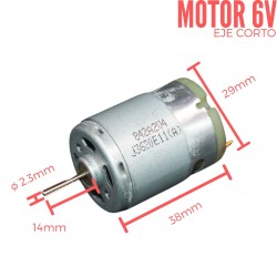 Motor DC 6V Eje Corto