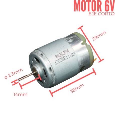 Motor DC 6V Eje Corto