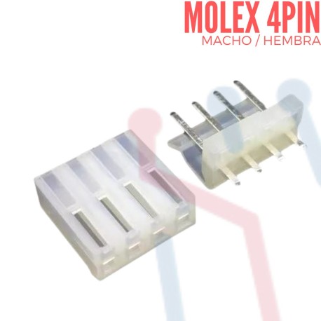 Conector MOLEX 4 Pines (Pareja)