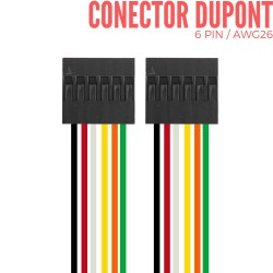 Conector Dupont Aéreo 6PIN AWG26