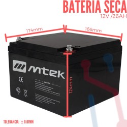 Batería Recargable Sellada 12V 26Ah