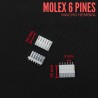Conector MOLEX 6 PINES (Pareja)
