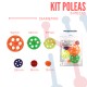 Kit 6 Piezas de Poleas 
