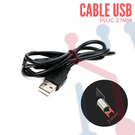 Cable USB a Plug DC 2.1mm (150cm)