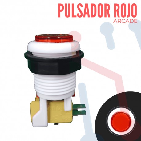 Botón Pulsador Rojo para Máquina Arcade