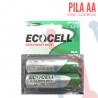 Pilas Ecocell de Zinc-Carbón AAX2