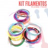 Kit 20 Filamentos PLA ABS Ø1.75mm