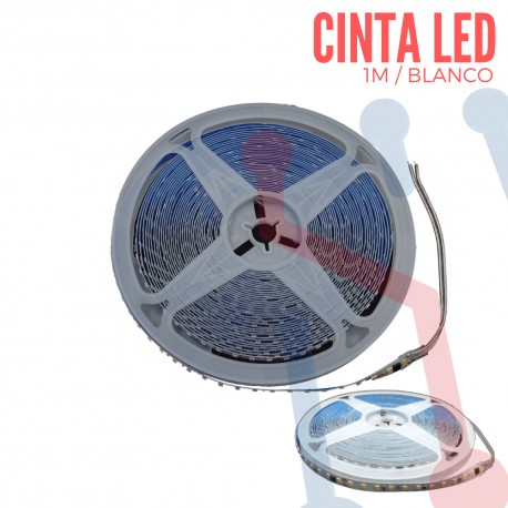 Cinta LED 2835 Blanco Frio 110VAC 120Led's (1 Metro)