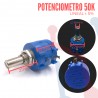 Potenciómetro Lineal de Precisión Industrial Azúl 50kΩ