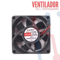 Ventilador 12V 70x70x25mm