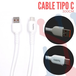Cable USB A USB Tipo C 3 Metros