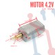 MotorDC 4.2V para Máquina Eje Corto