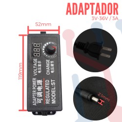 Adaptador de Voltaje 3V-36V 3A