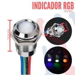 Indicador Metálico RGB 16mm