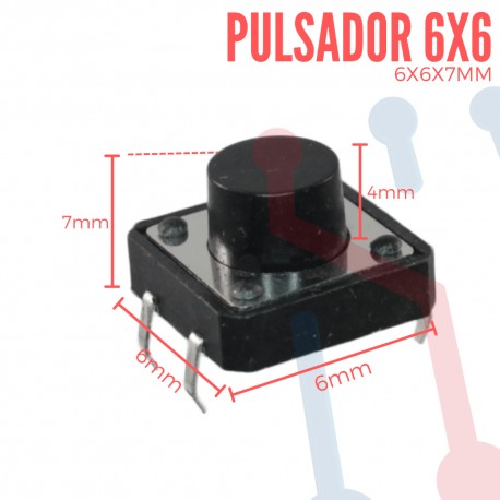 Pulsador 6x6x7mm