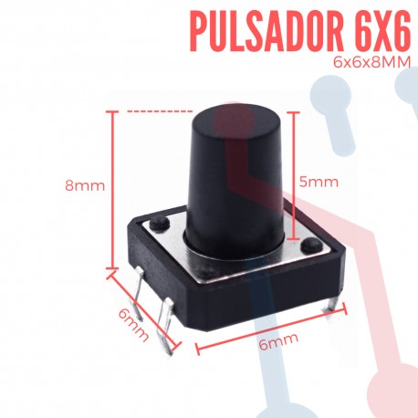 Pulsador 6x6x8mm