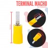 Terminal Pin Macho Amarilla Aislada AWG 12-10