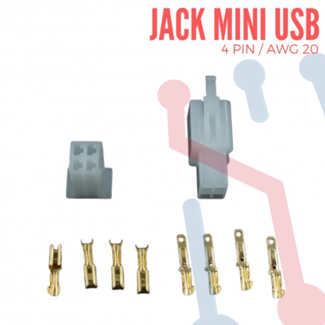 Conector 4 Pines Pareja AWG 18