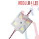 Modulo 4 led 5050 12V blanco