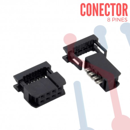Conector para Cable Ribbon 8 Pines