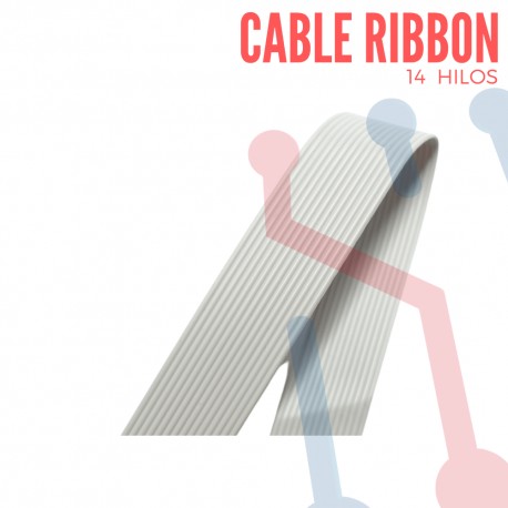 Cable Ribbon 14 Hilos Gris X Metro