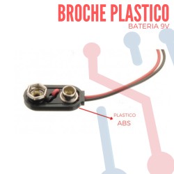 Broche Plástico para Batería 9V