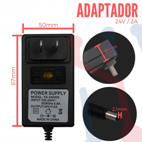Adaptador de voltaje 24V 2A