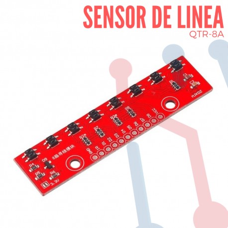 Sensor de Línea Análogo (8 en 1) QTR-8A