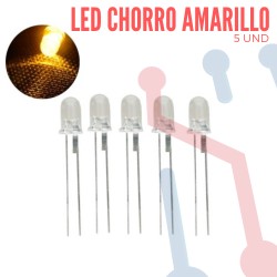 Led Chorro 5mm Amarillo (5 Pcs)