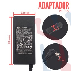 Adaptador de Voltaje 9V 4A