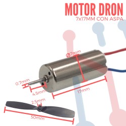 Motor Drone 7X17mm Con Aspa
