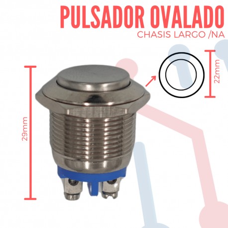 Pulsador Ovalado Alto Chasis Largo NA
