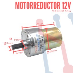 Motorreductor 12V 300RPM 4Kg
