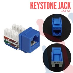 Jack Modular RJ45 CAT5E Azul