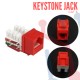 Jack Modular RJ45 CAT6 Rojo