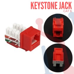 Jack Modular RJ45 CAT6 Rojo